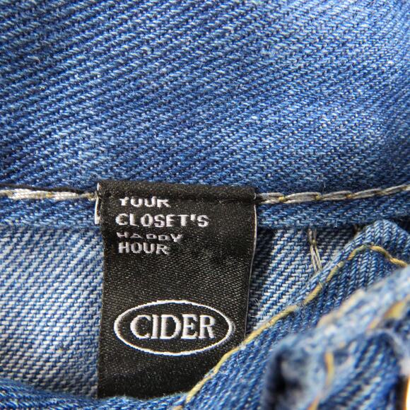 Cider Friday Happy Hours Denim High Rise Smiley Face Straight Leg Jeans 30" - Picture 6 of 6